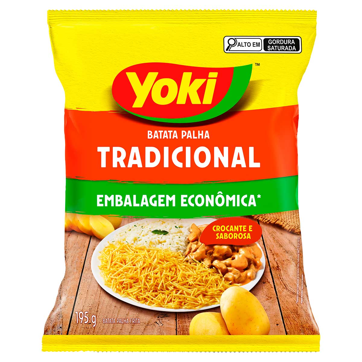 Batata Palha Tradicional Yoki 195g Embalagem Econômica