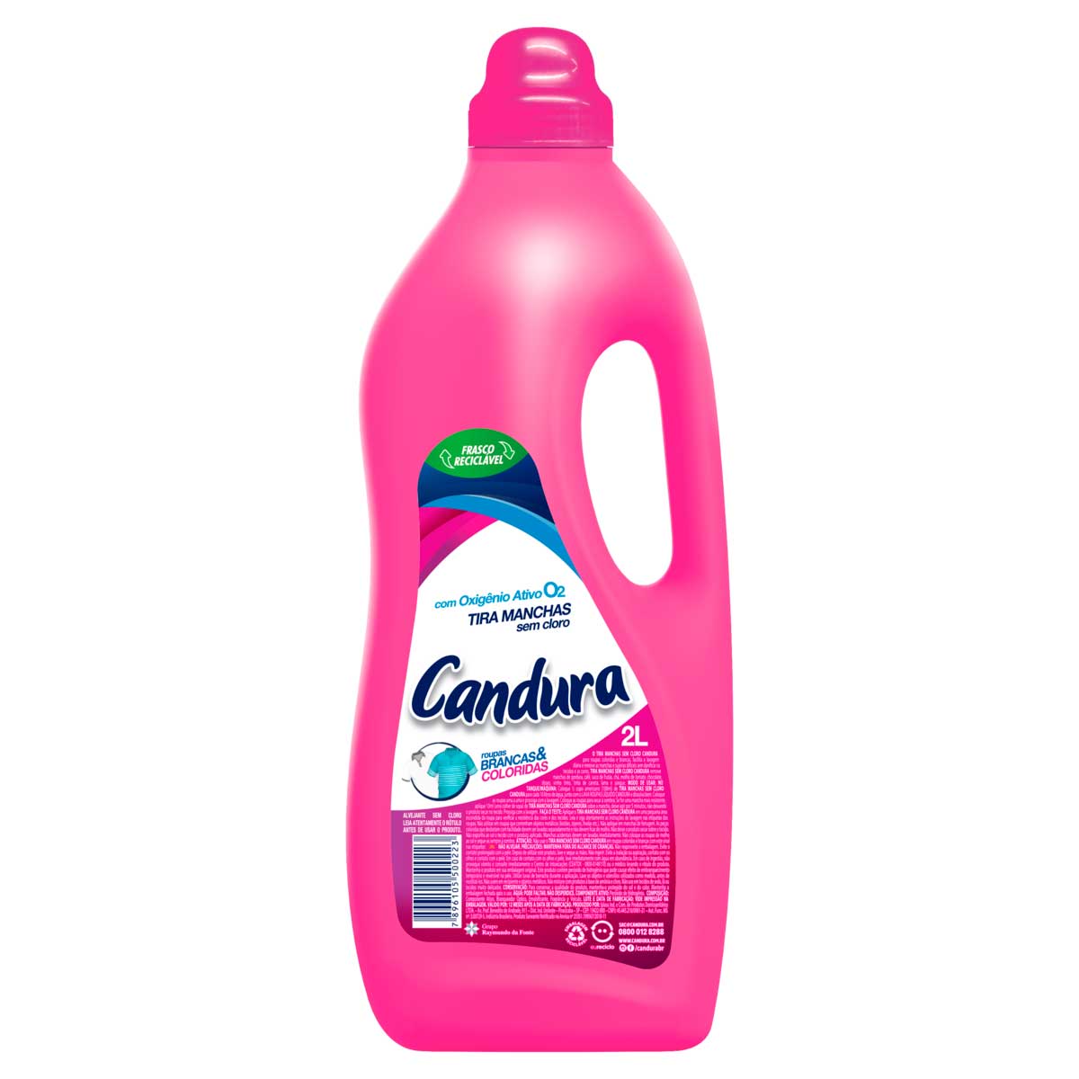 Tira-Manchas Líquido Roupas Brancas e Coloridas Candura 2L