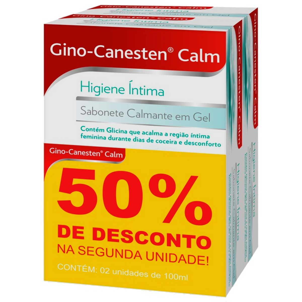 Sabonete Íntimo em Gel Gino-Canesten Calm Kit Promocional 2 Unidades 50% Desconto na Segunda Unidade