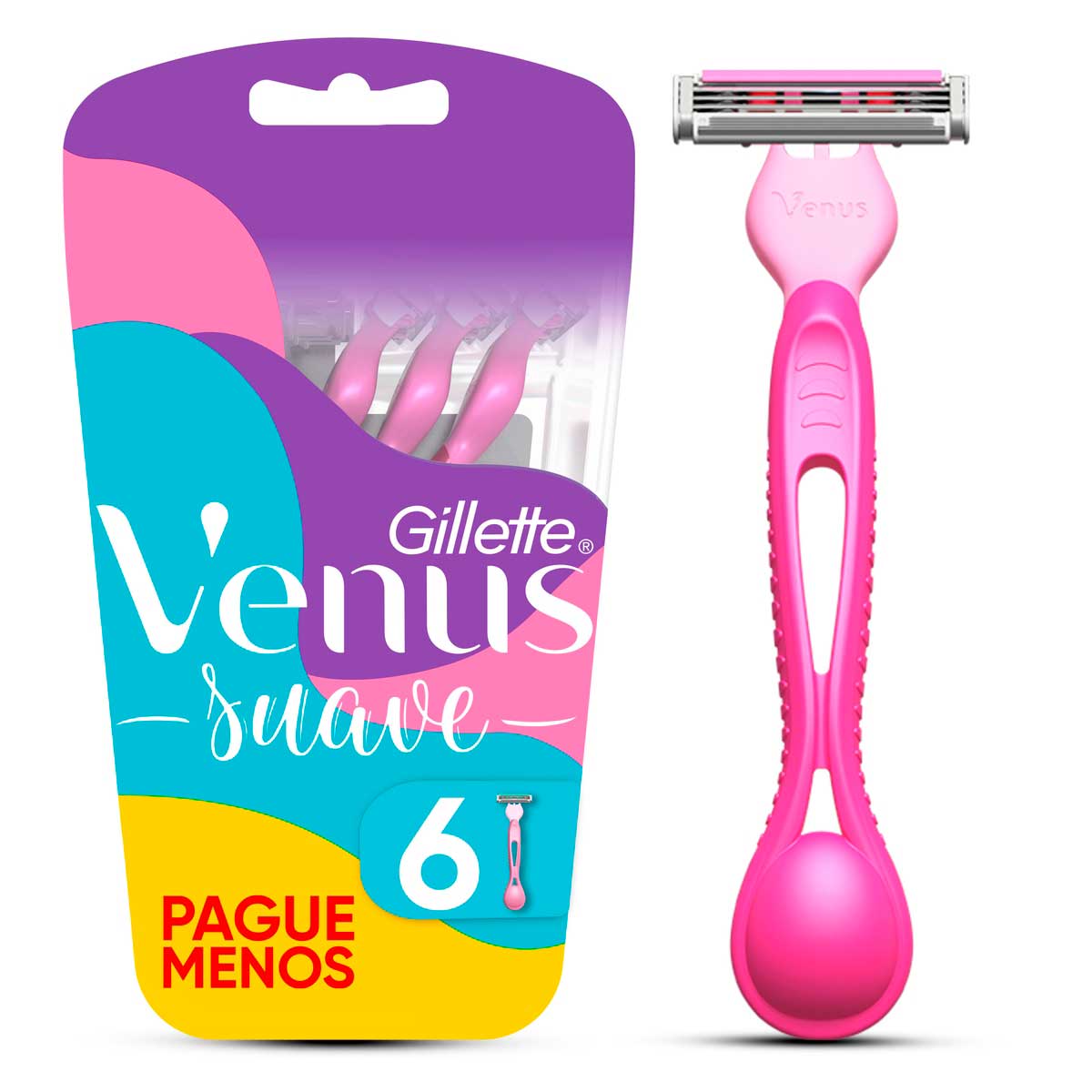 Aparelho de Depilar Venus Suave 6 Unidades