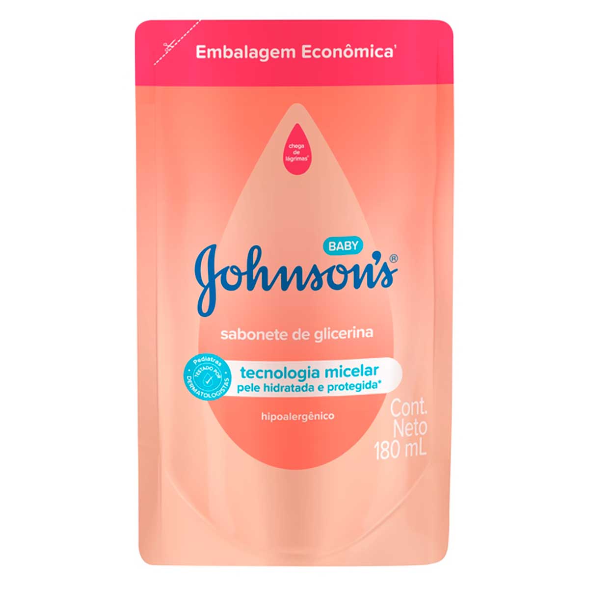 Sabonete Líquido de Glicerina Johnson's Baby Da Cabeça aos Pés Refil 180 ml