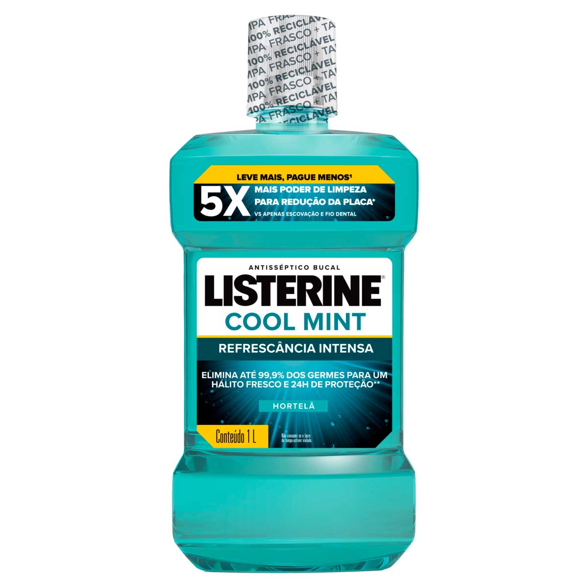 Enxaguante Bucal Hortelã Listerine Cool Mint Frasco 1l Leve Mais Pague Menos