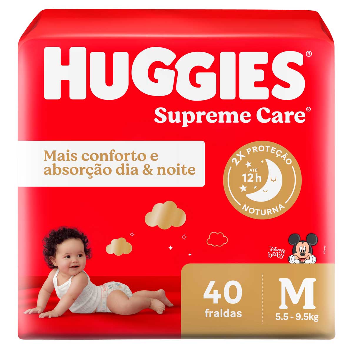 Fralda Huggies M Supreme Care Mega 40 Unidades