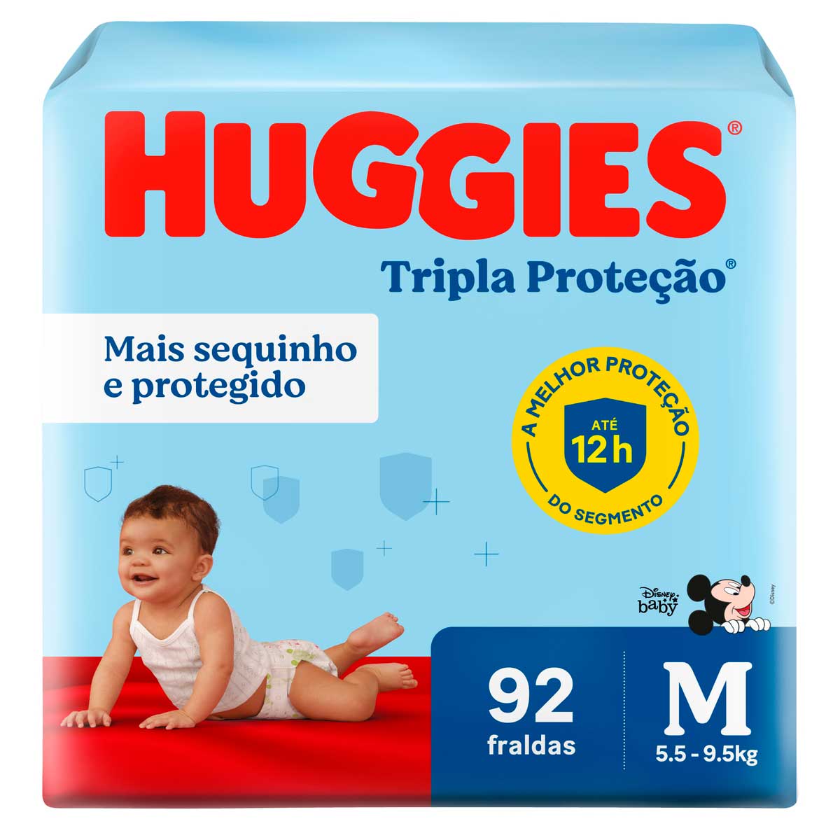 Fralda Huggies Tripla Proteção M - 92 fraldas