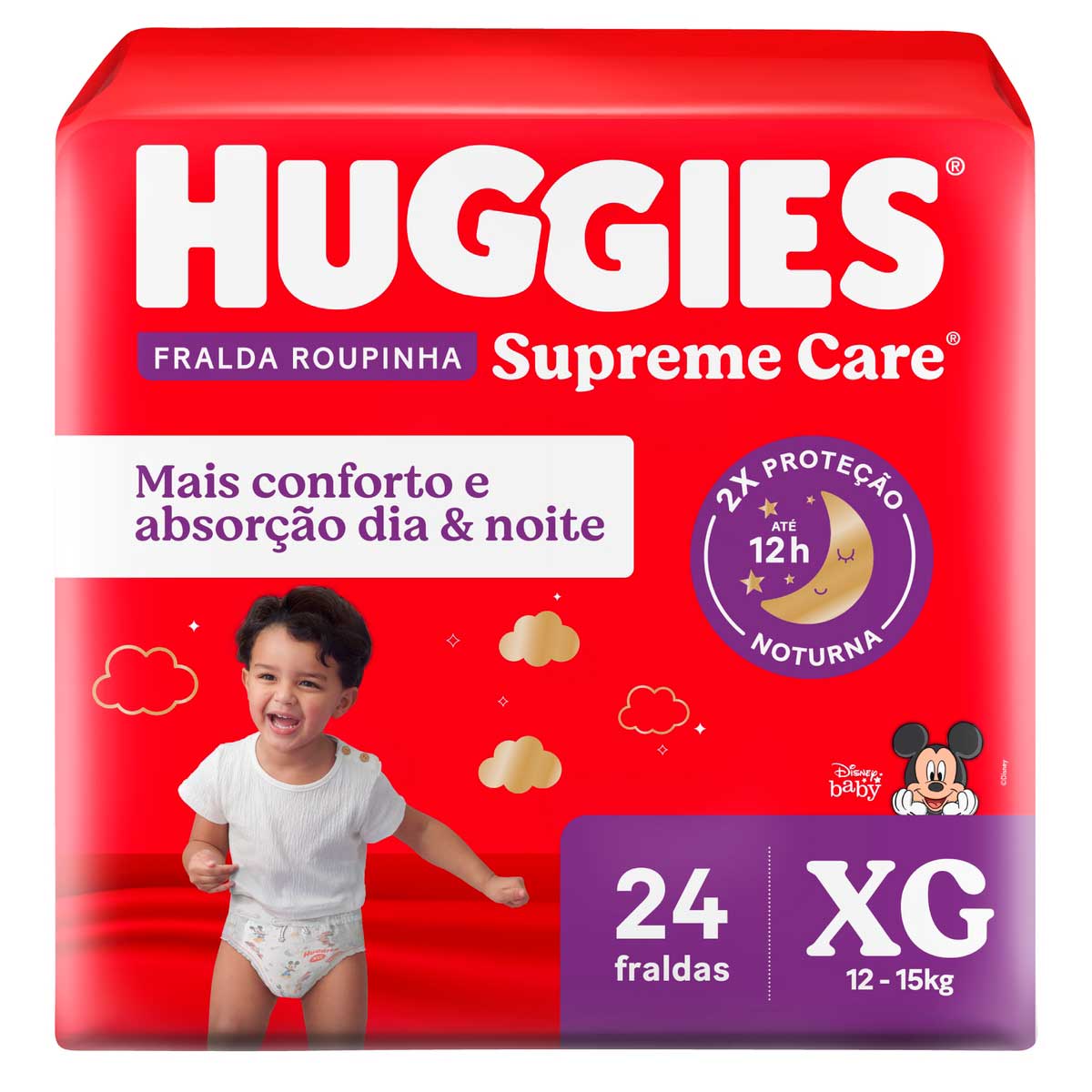 Fralda Huggies Roupinha Supreme Care XG com 24 Unidades