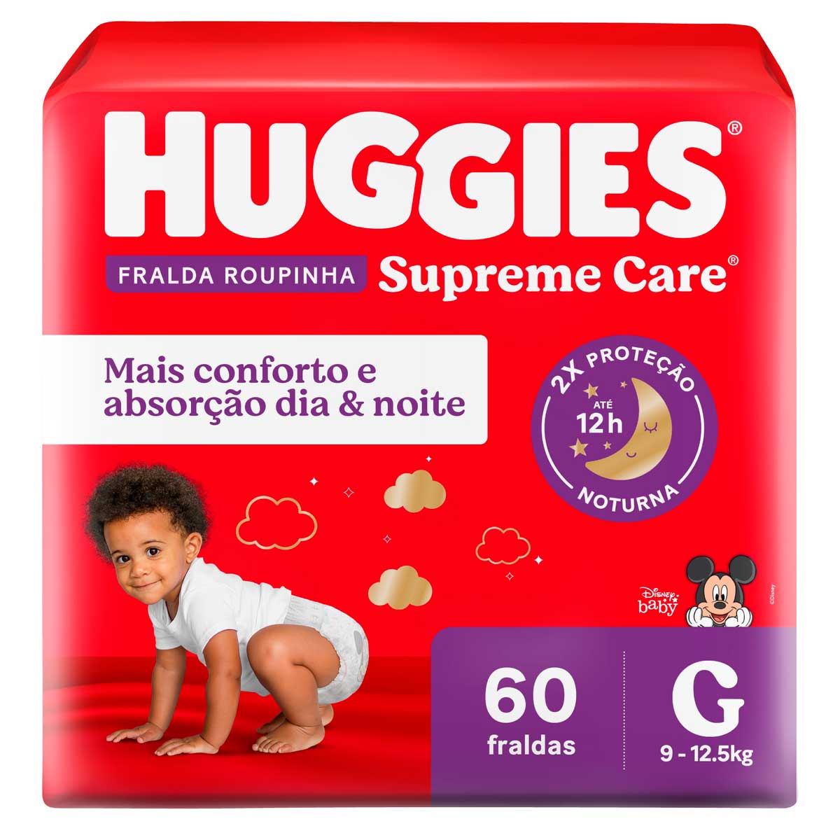 Fralda Huggies Roupinha Supreme Care G - 60 fraldas