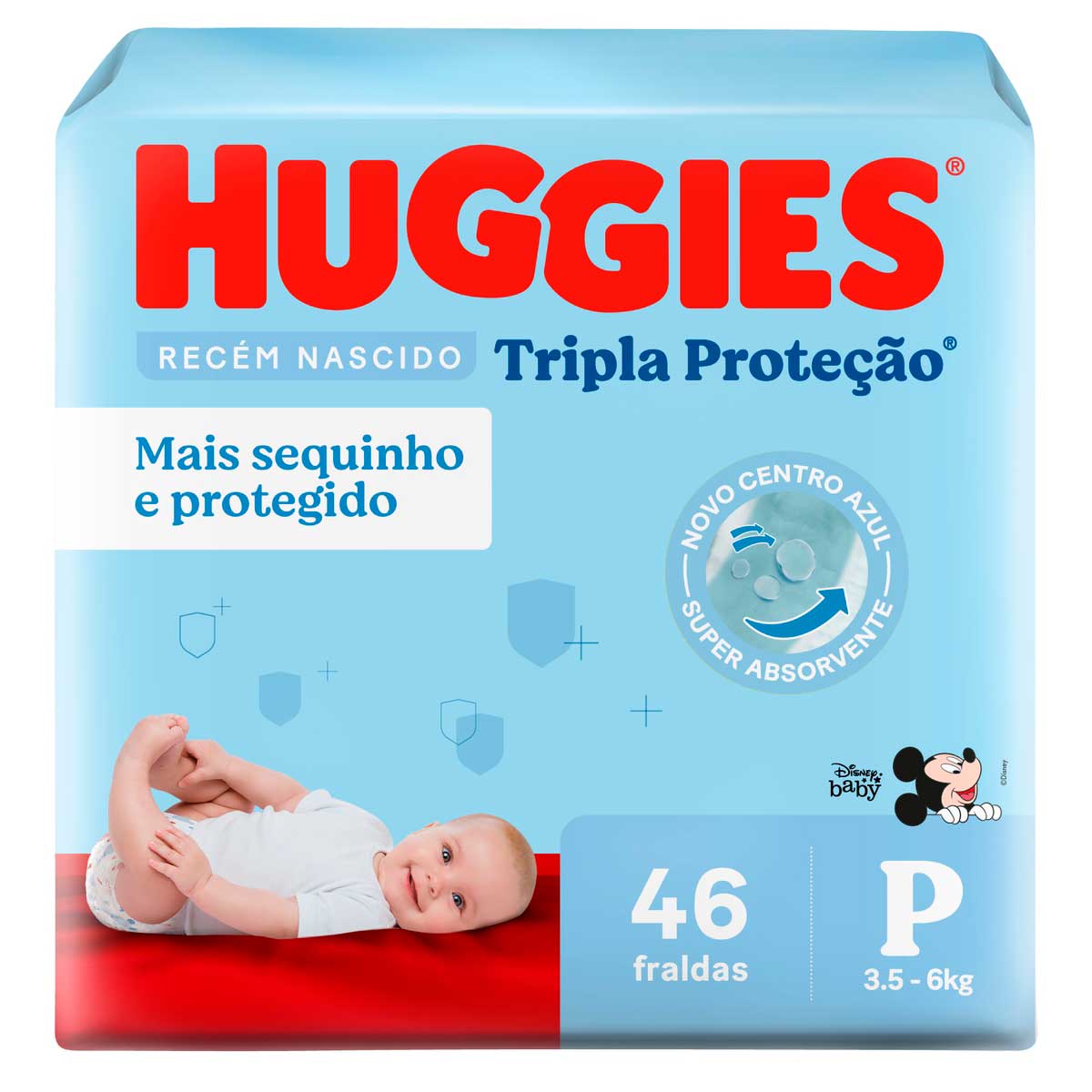 Fralda Huggies Tripla Proteção P - 46 fraldas