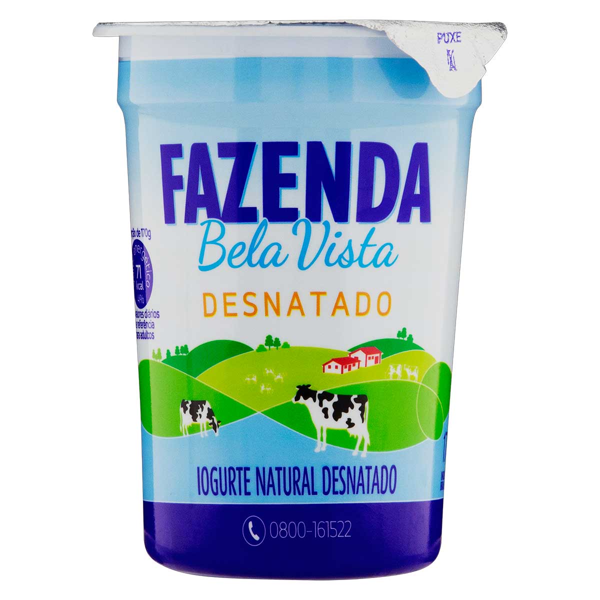 Iogurte Desnatado Fazenda Bela Vista Tradicional 170g