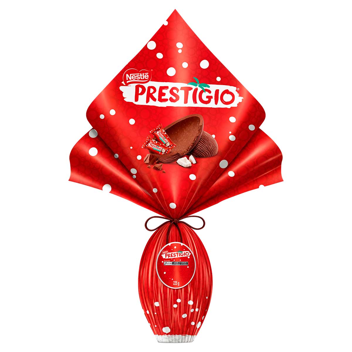 Ovo De Páscoa Chocolate Ao Leite Com Coco Prestígio Nestlé 225g