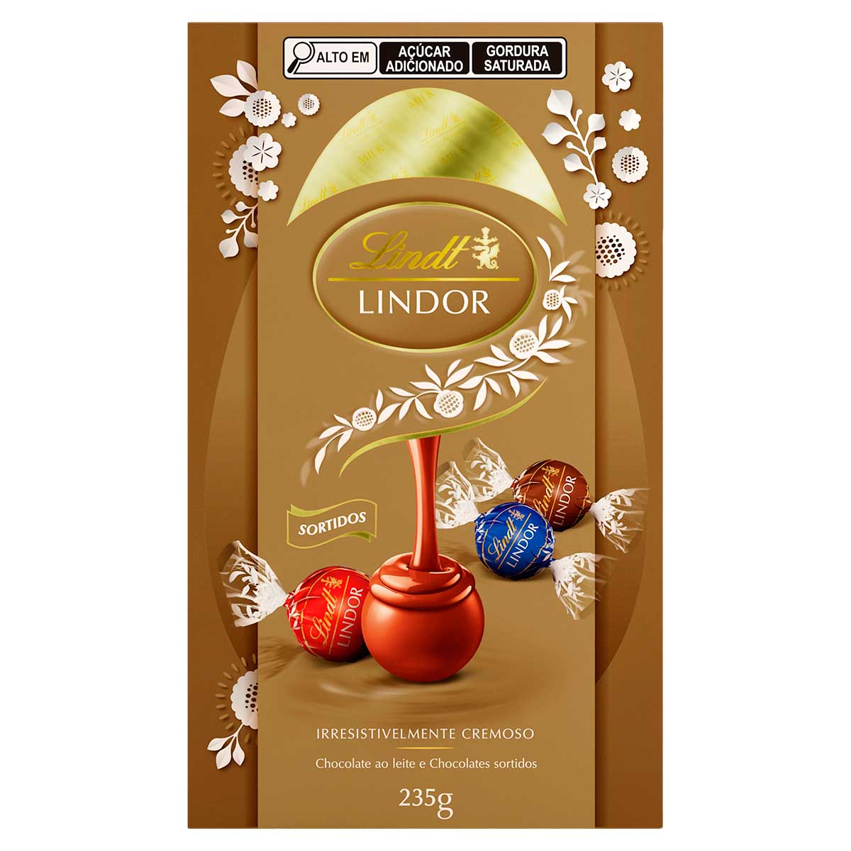 Ovo de Páscoa ao Leite Recheio Sortido Lindt Caixa 235 g