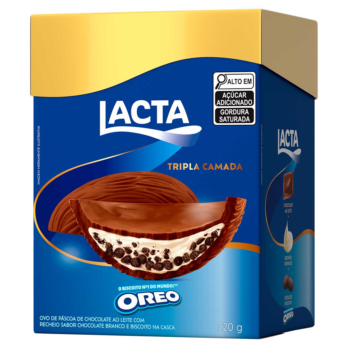 Ovo de Páscoa Tripla Camada Oreo 320G