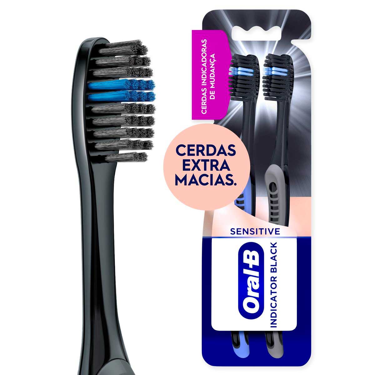 Escova Dental Oral-B Indicator Black 2 Unidades