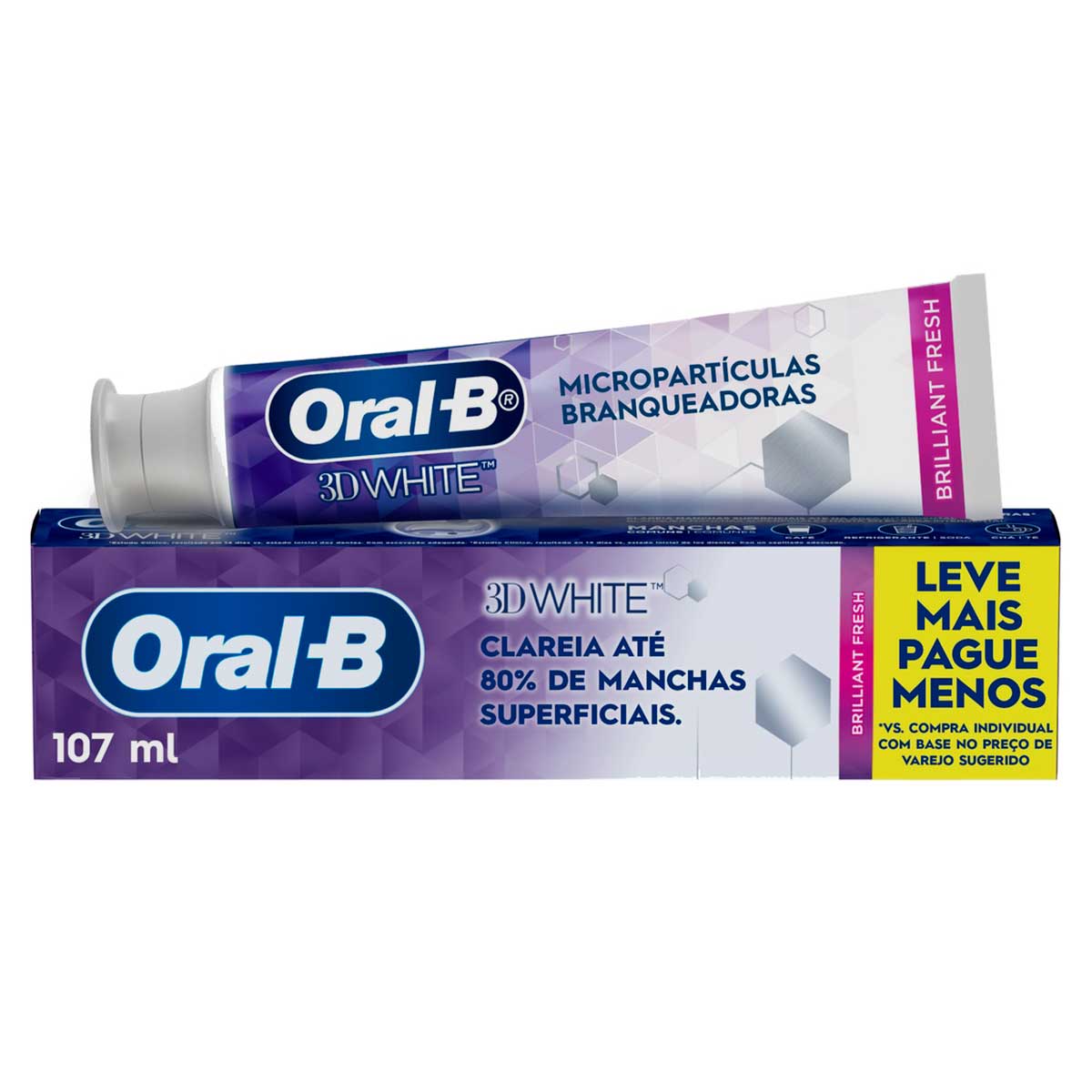 Creme Dental Oral-B 3D White Brilliant Fresh 140g