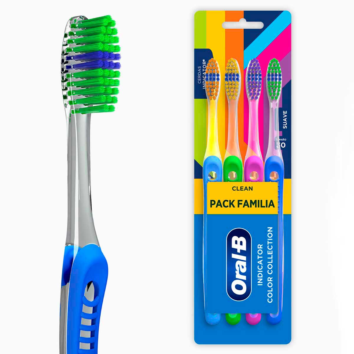 Escova Dental Oral-B Indicator Color Collection Tamanho 30 4 Unidades