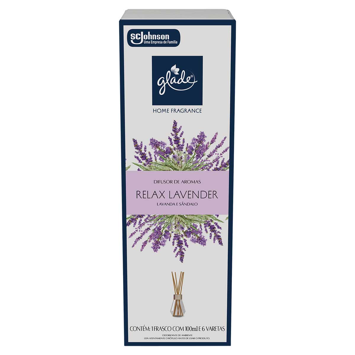 Difusor de Aromas Relax Lavender Glade Home Fragrance Caixa 100ml