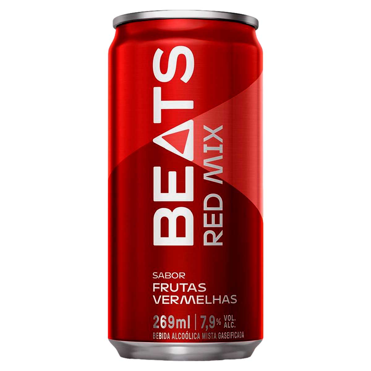 Bebida Mista Alcoólica Gaseificada Frutas Vermelhas Beats Red Mix Lata 269ml