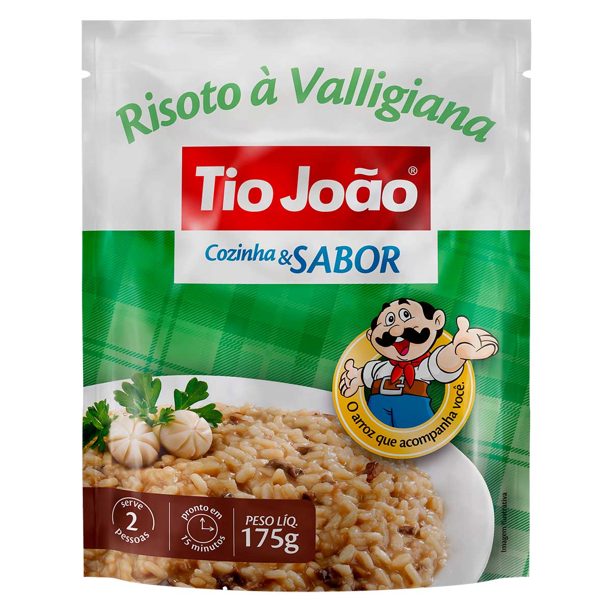 Risoto Carnaroli à Valligiana com Cogumelos Tio João Cozinha & Sabor 175g