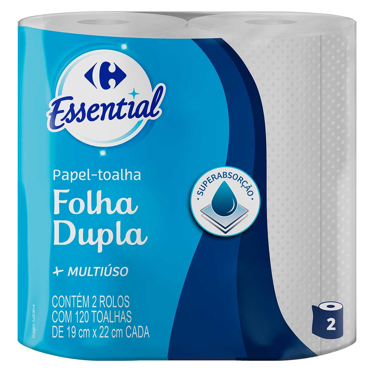 Papel Toalha Folha Dupla Carrefour 2 Unidades