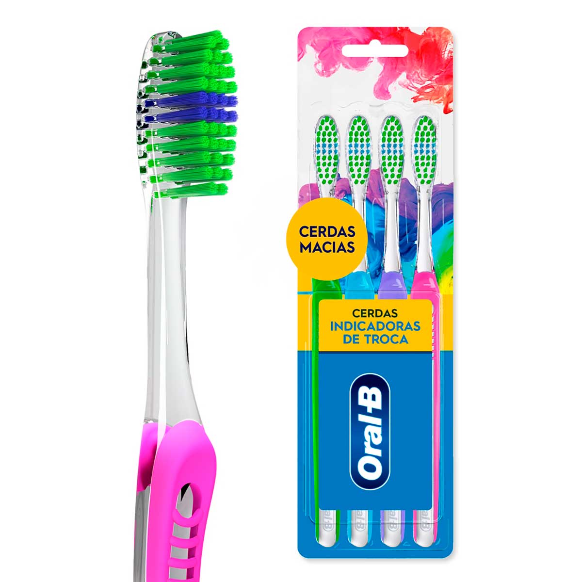 Escova Dental Oral-B Indicator Color Collection Tamanho 35 4 Unidades