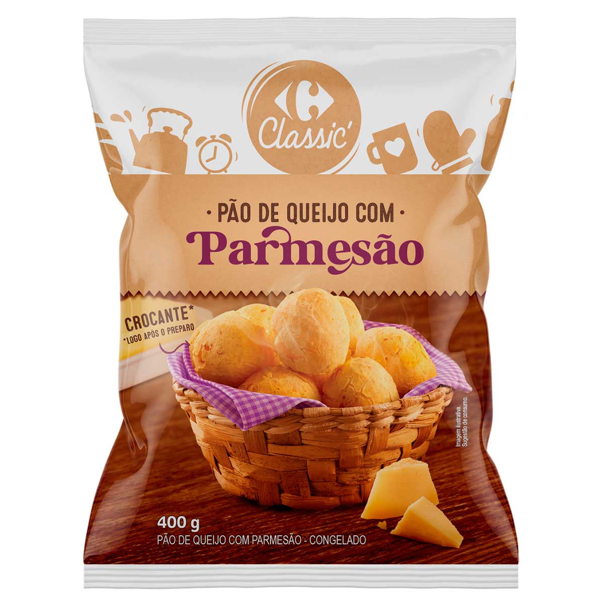 Pão de Queijo Carrefour Classic Parmesão 400g