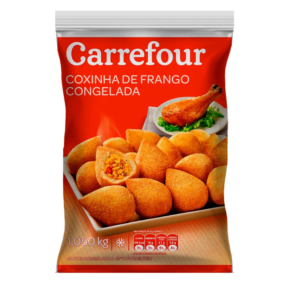 Coxinha de Frango Nova Receita Carrefour 1,050kg