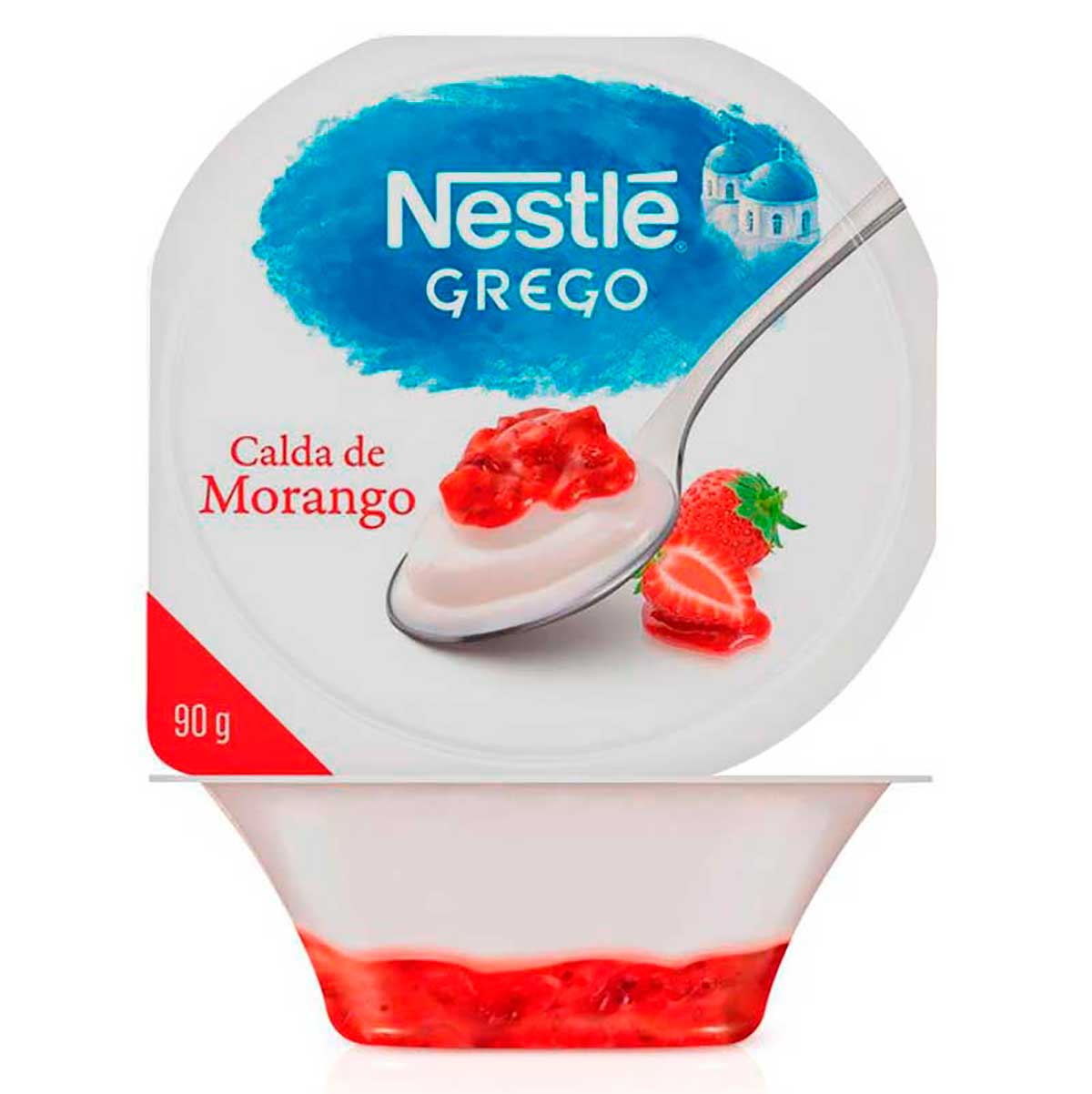 Iogurte Integral Grego com Calda de Morango Nestlé 90g