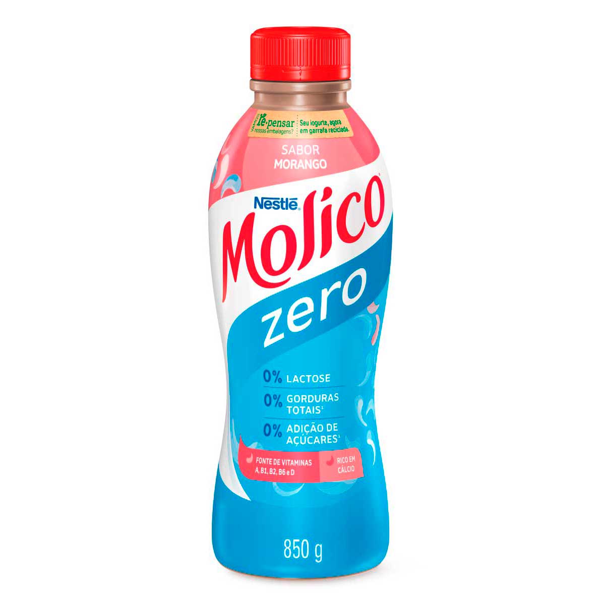 Iogurte Zero Lactose Molico Morango 850 g