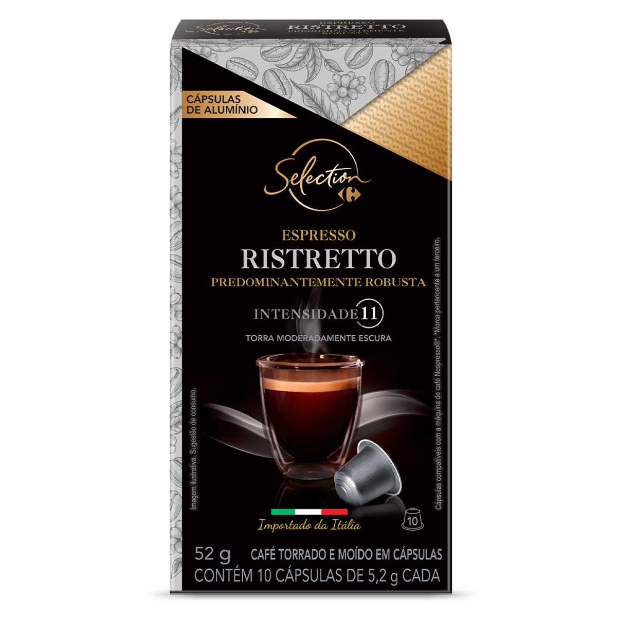 Café Capsula Carrefour Selection Ristretto 52g