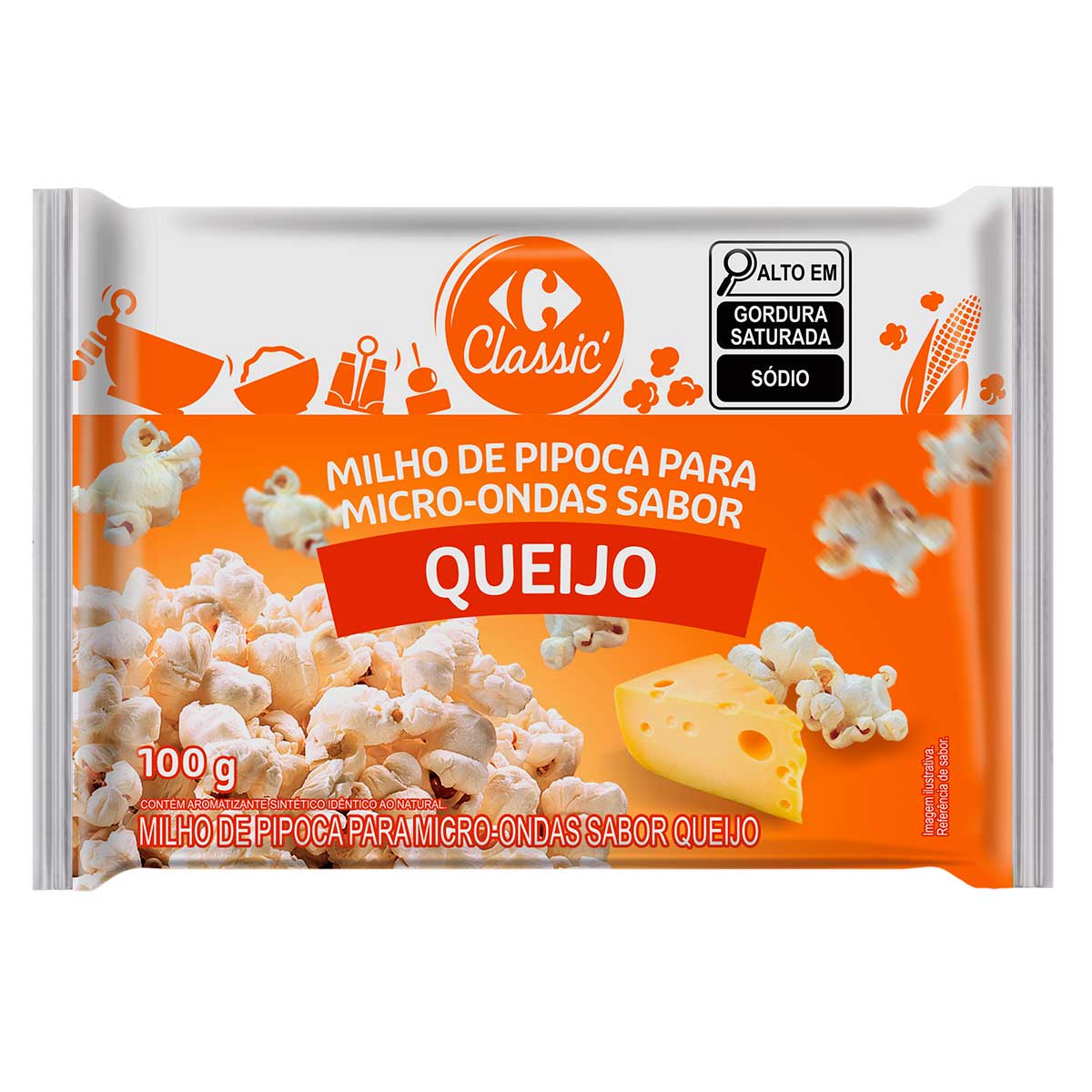 Pipoca Micro Carrefour Queijo 100 g
