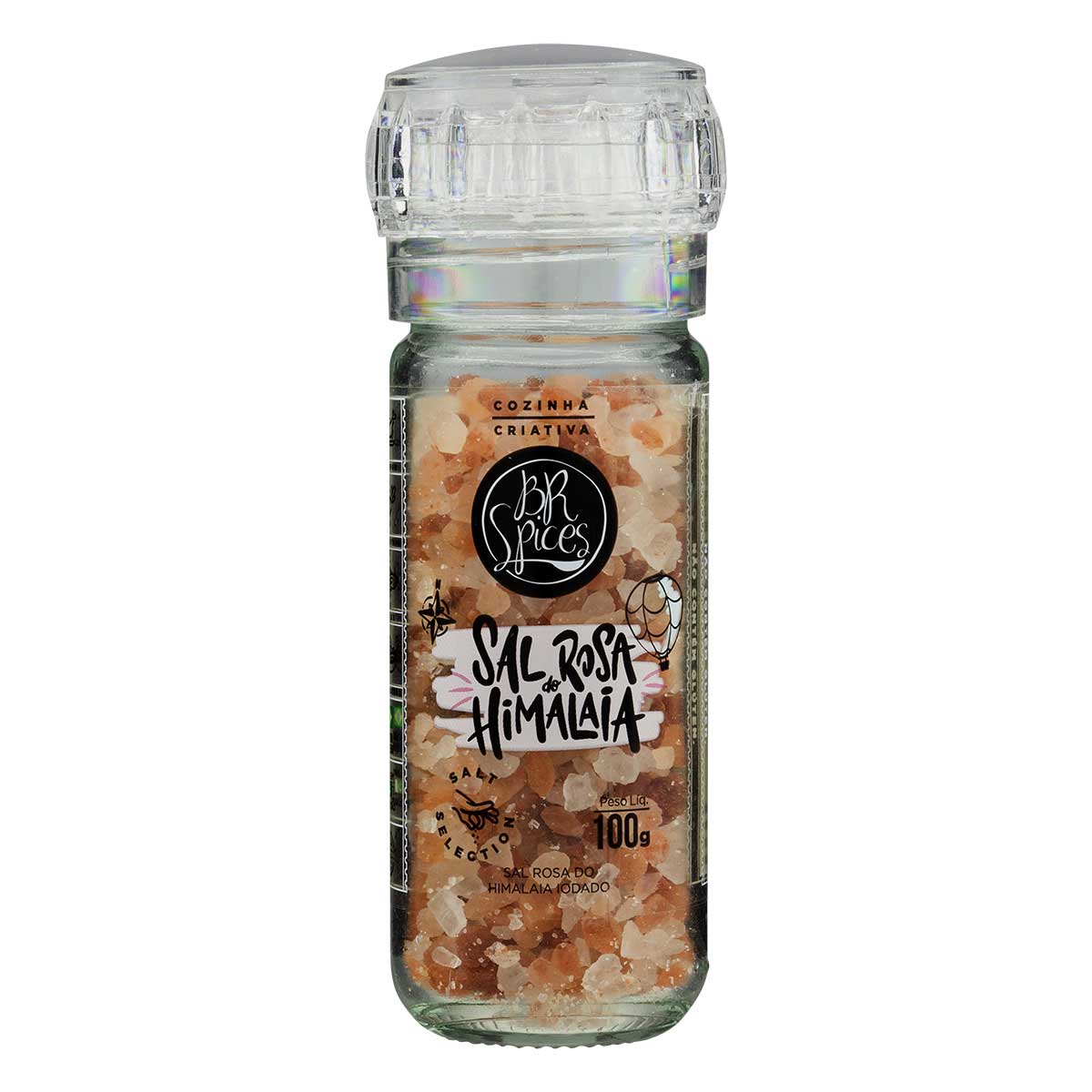 Sal Rosa do Himalaia Iodado com Moedor BR Spices Salt Selection 100g