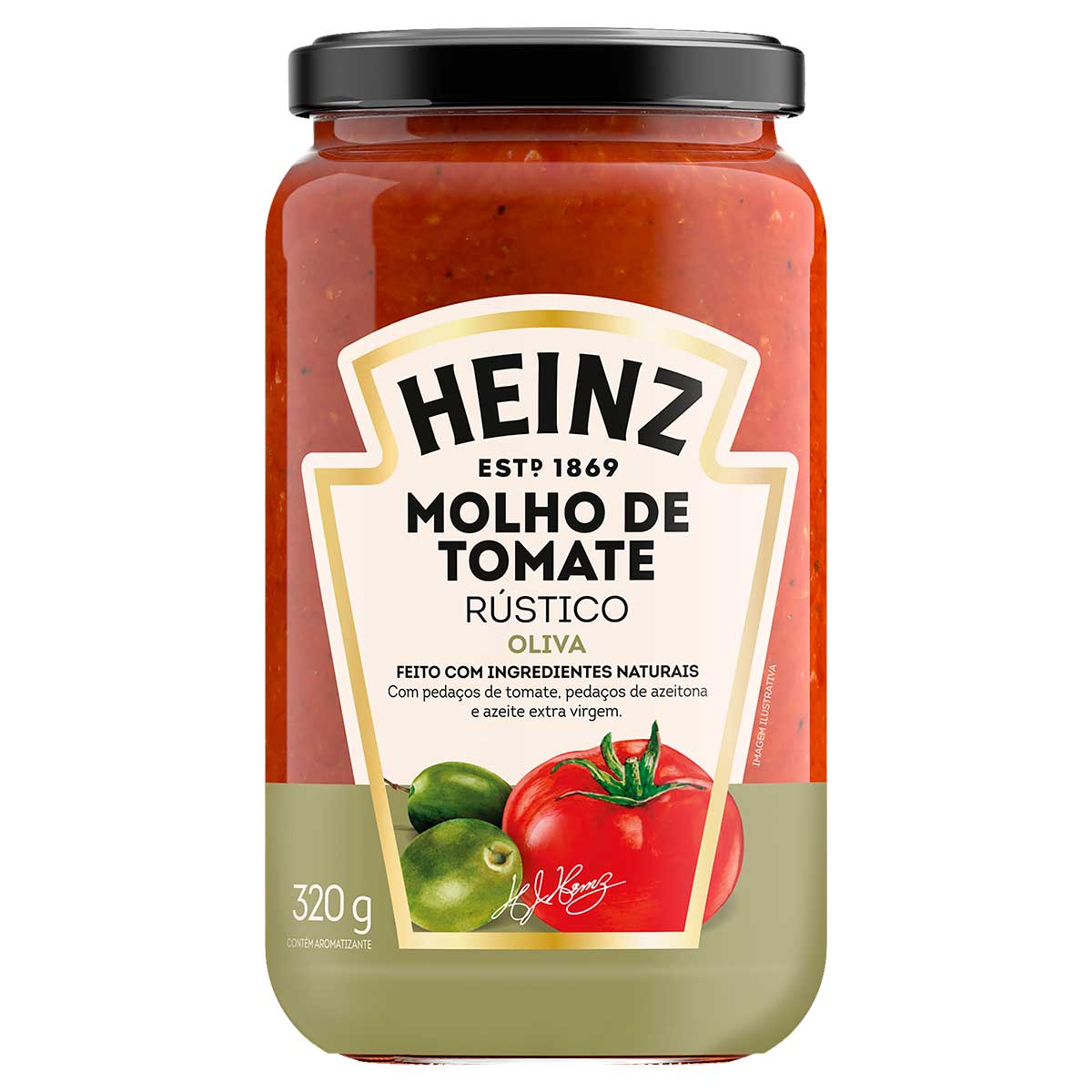 Molho de Tomate Rústico Oliva Heinz 320g