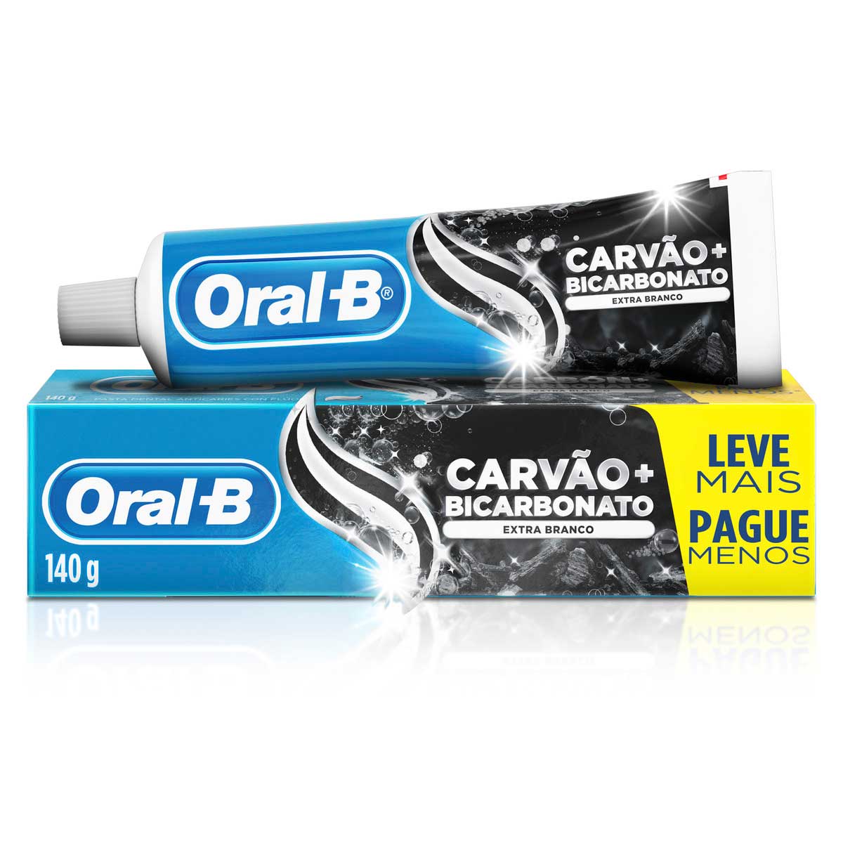 Creme Dental Oral-B Carvão com Bicarbonato Extra Branco 140g