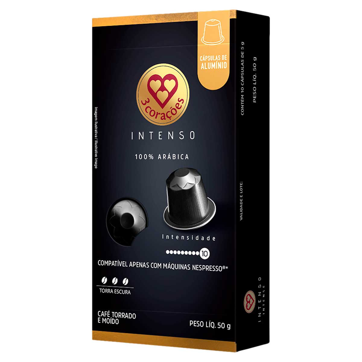 Café Intenso 100% Arábica 3 Corações 10 Cápsulas