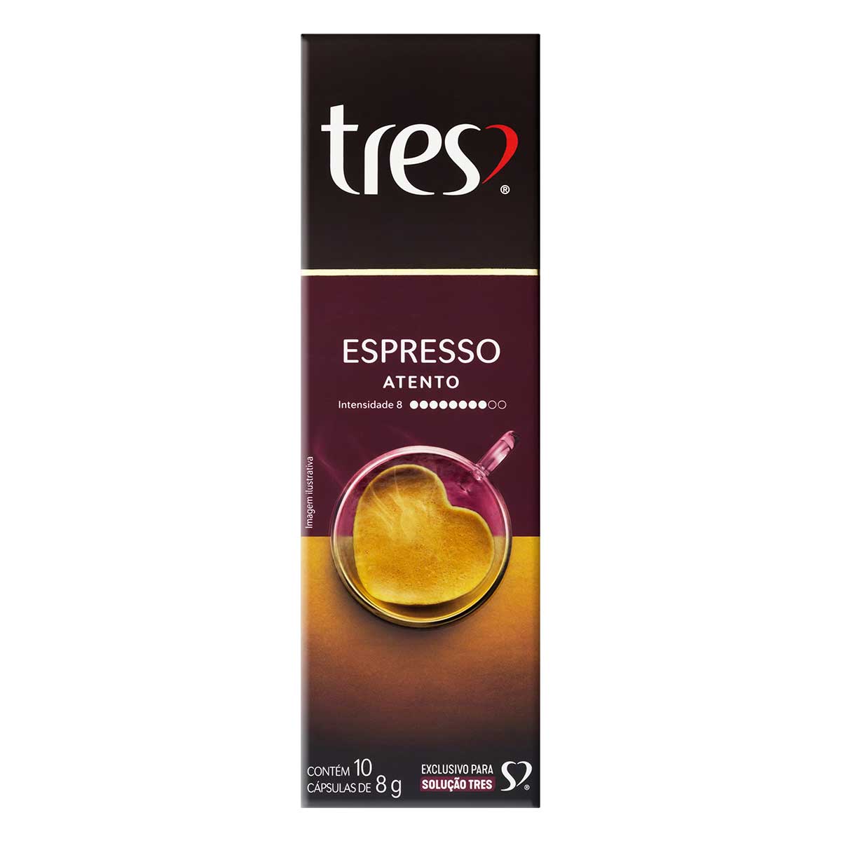 Café Expresso 3 Corações 80g 10 Cápsulas