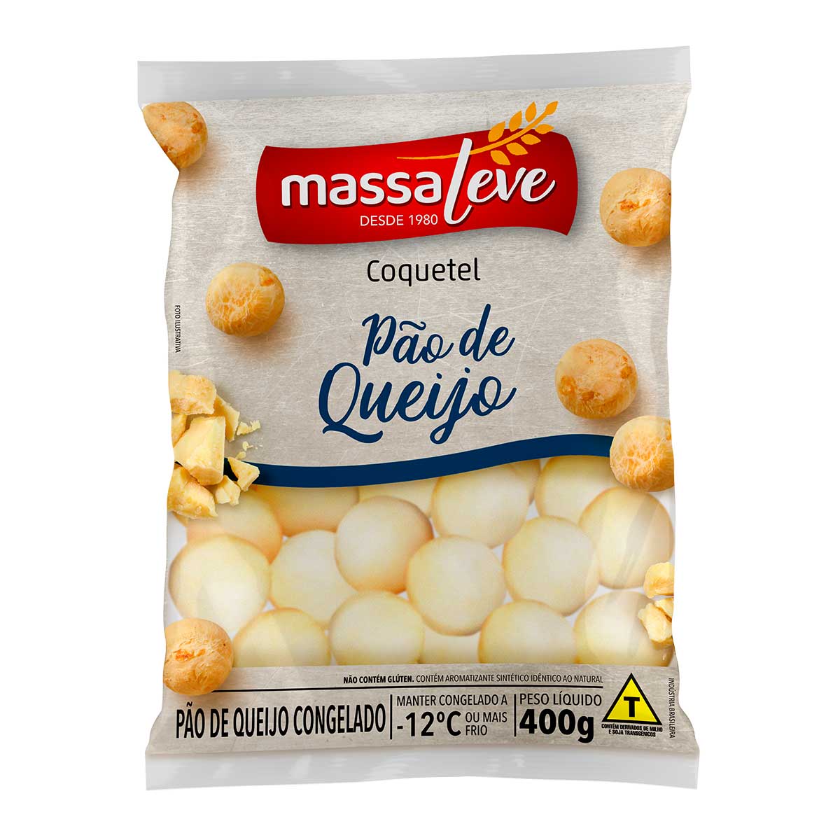 Pão de Queijo Coquetel Massa Leve  400 g