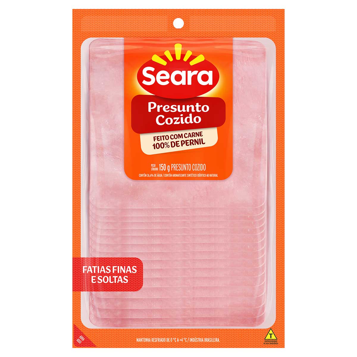 Presunto Cozido Fatiado Seara 150g