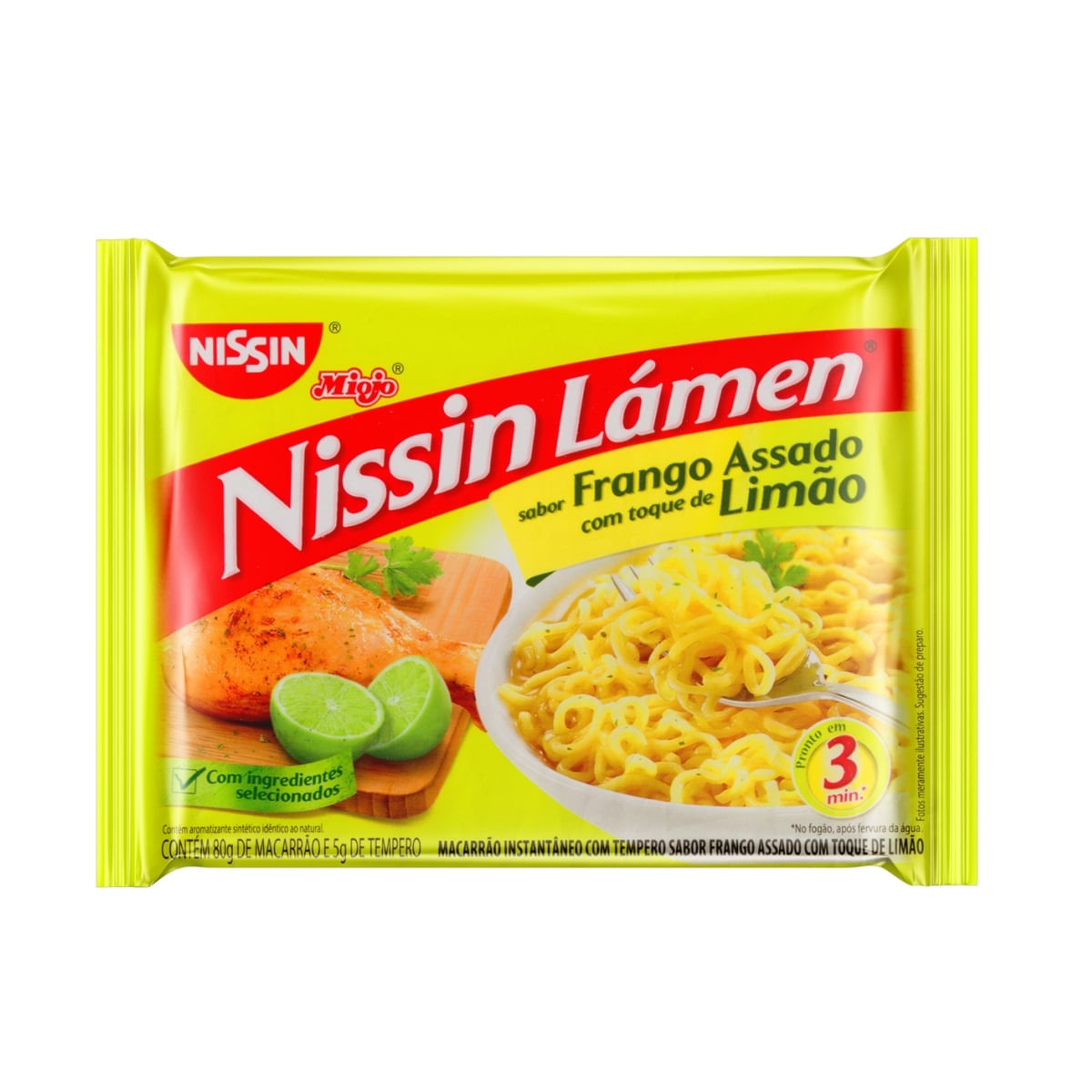 Macarrão Instantâneo Nissin Sabor Frango Assado e Limão 85g