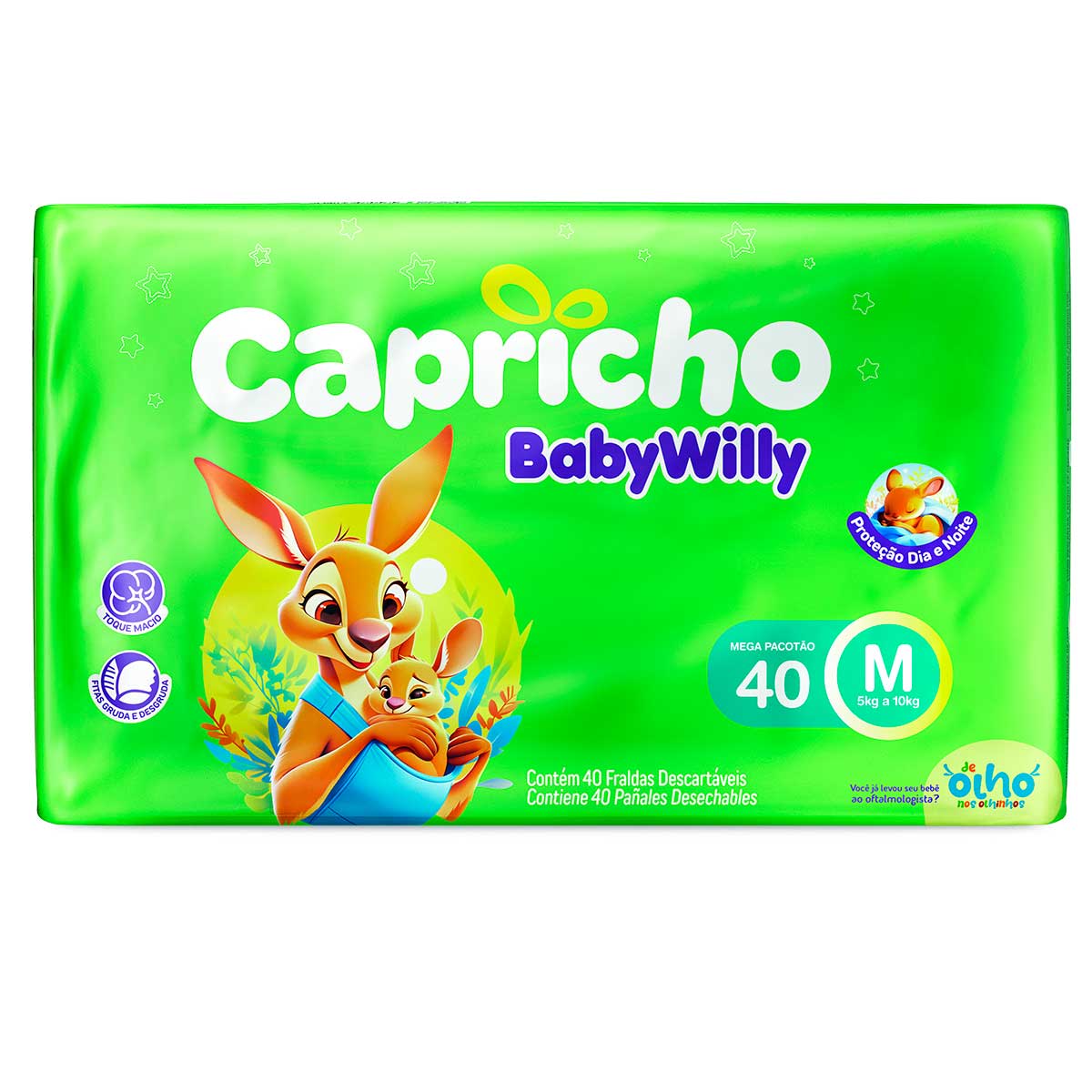 Fralda Capricho Baby Willy Mega M 40un