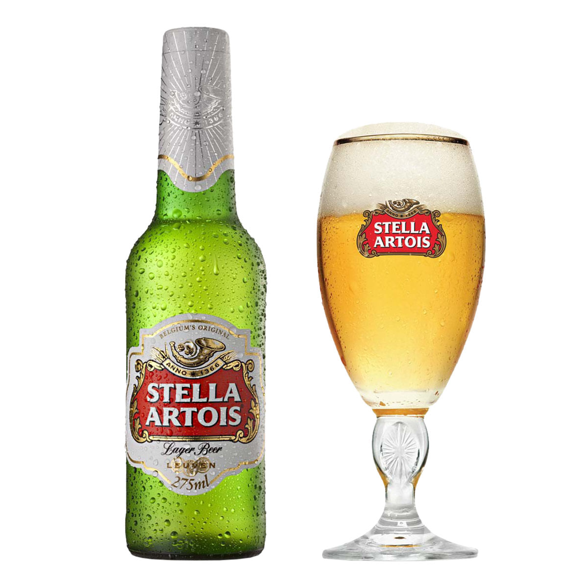 Cerveja Stella Artois Puro Malte 275ml Long Neck Pack C/6