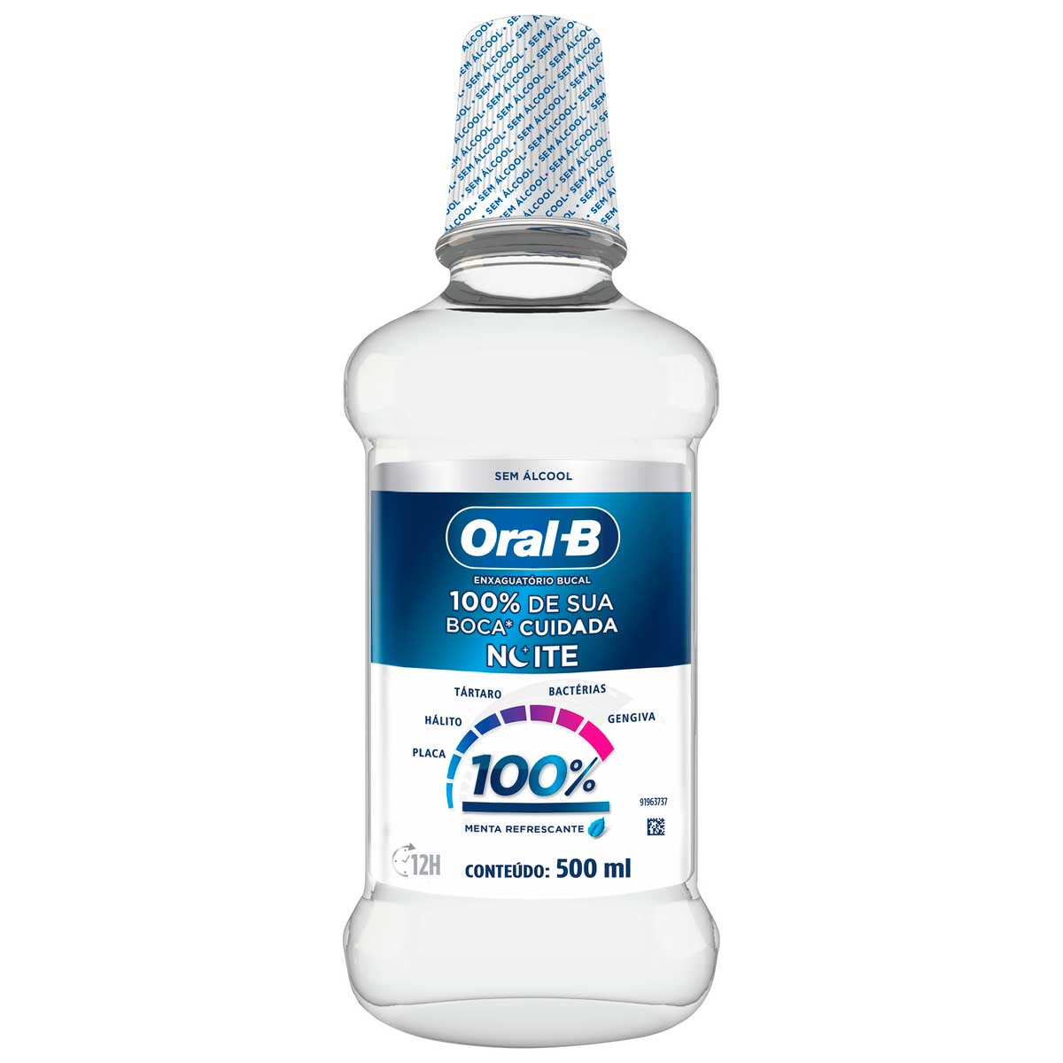 Enxaguatório Bucal Oral-B 100% De Sua Boca Cuidada Noite 500ml