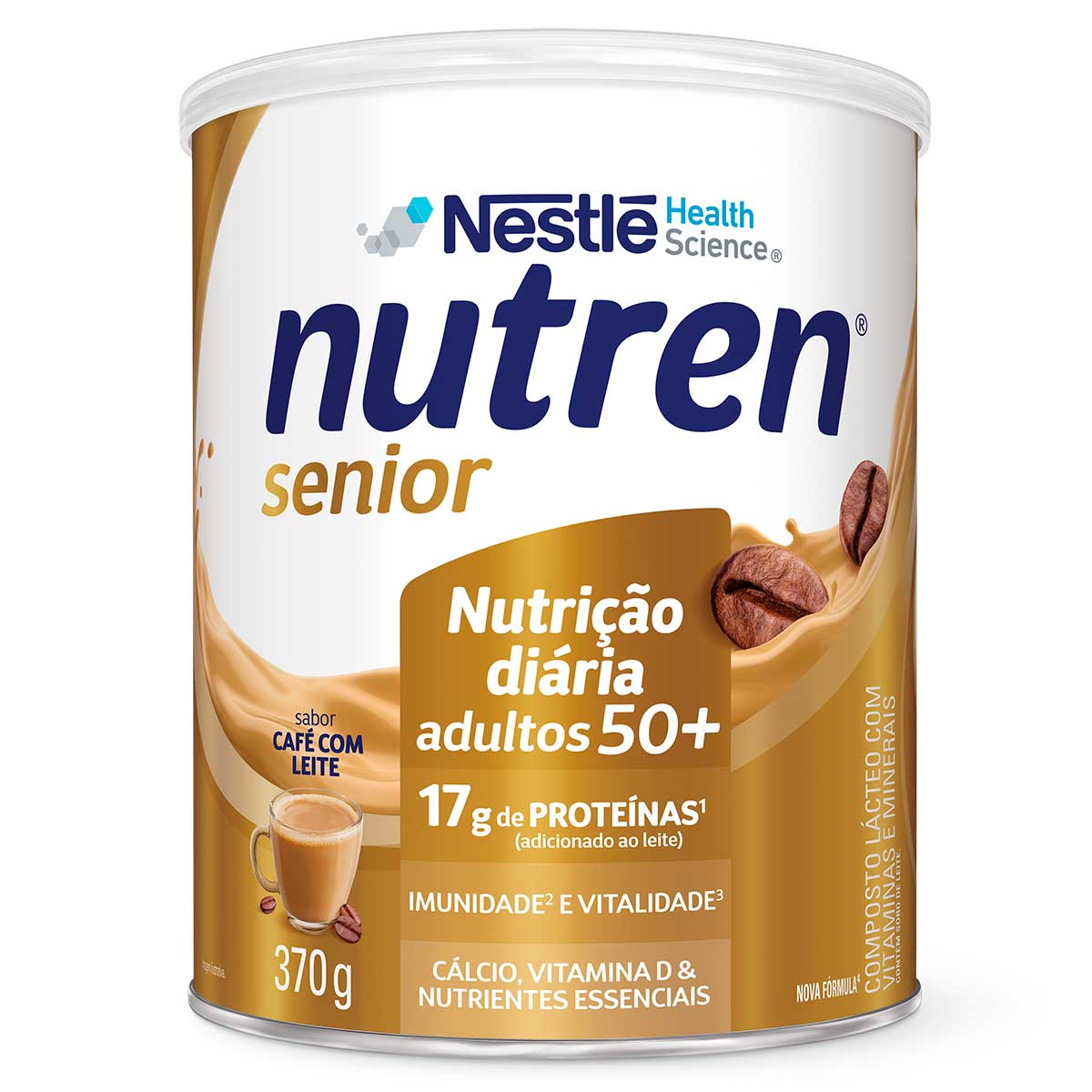 Composto Lácteo com Vitaminas e Minerais Café com Leite Nutren Sênior Lata 370g