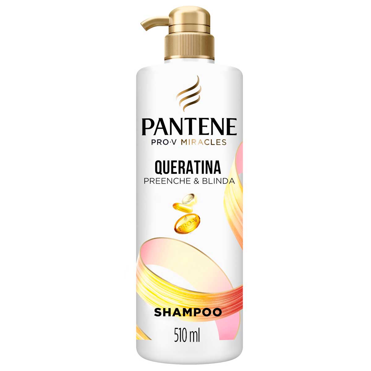 Shampoo Pantene Queratina Preenche & Blinda 510ml Pump