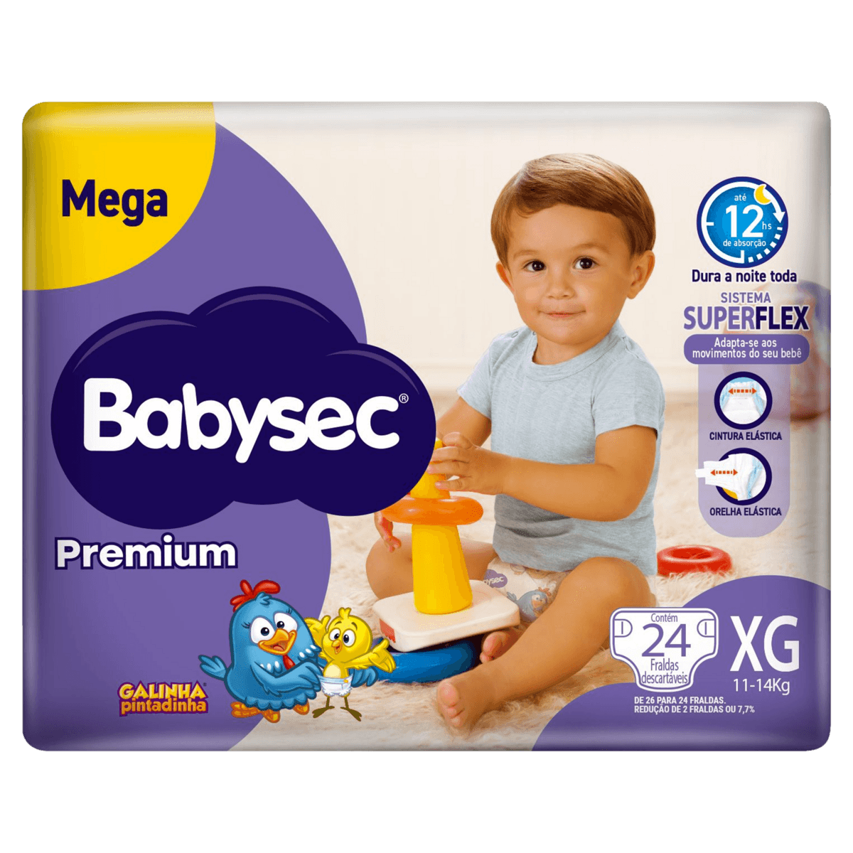 Fralda Infantil Premiun Mega XG 26 Unidades Babysec