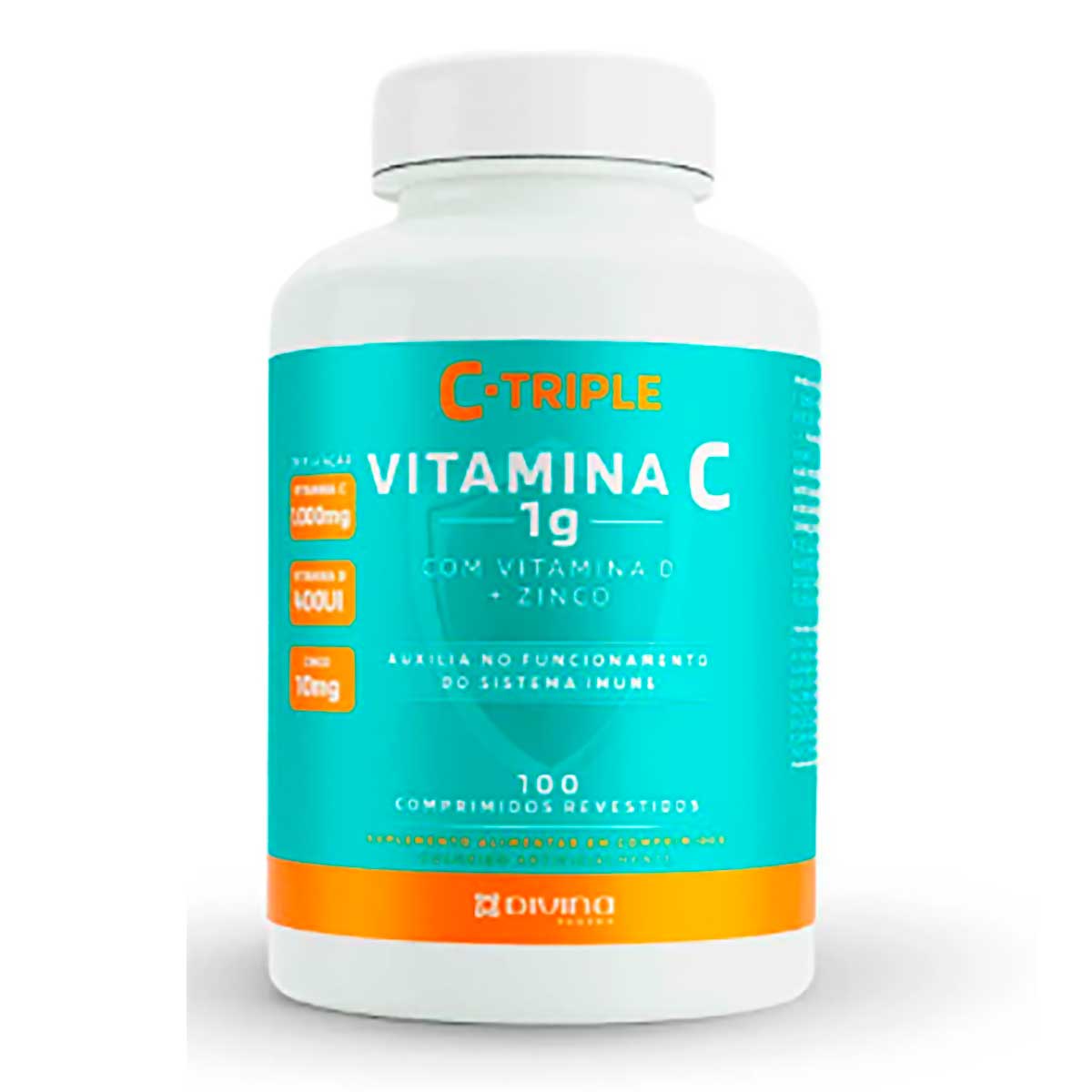 Vitamina C C-Triple Tripla Ação 1g 100 Comprimidos
