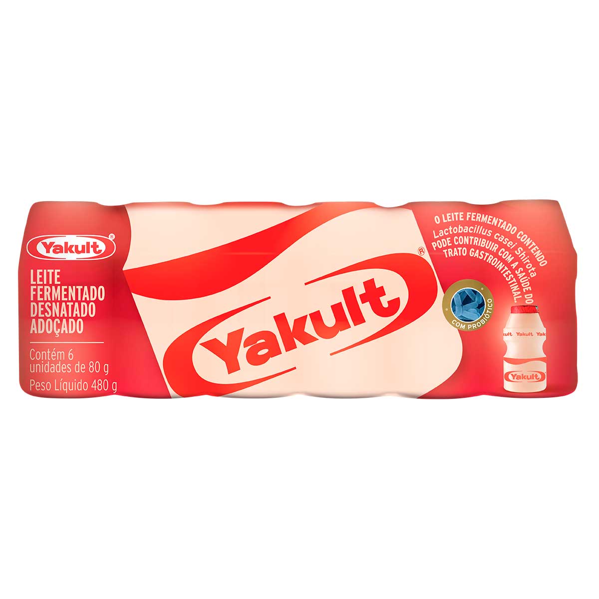 Leite Fermentado Yakult 80g 6 Unidades