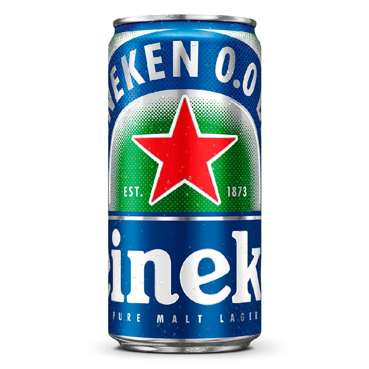Cerveja Lager Puro Malte Zero Álcool Heineken Lata 269ml