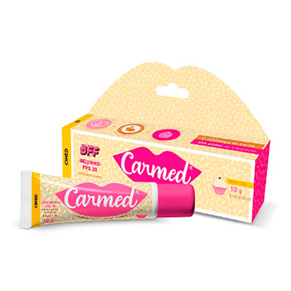 Hidratante Labial Carmed BFF Beijinho FPS 30 Efeito Gloss Incolor 10g