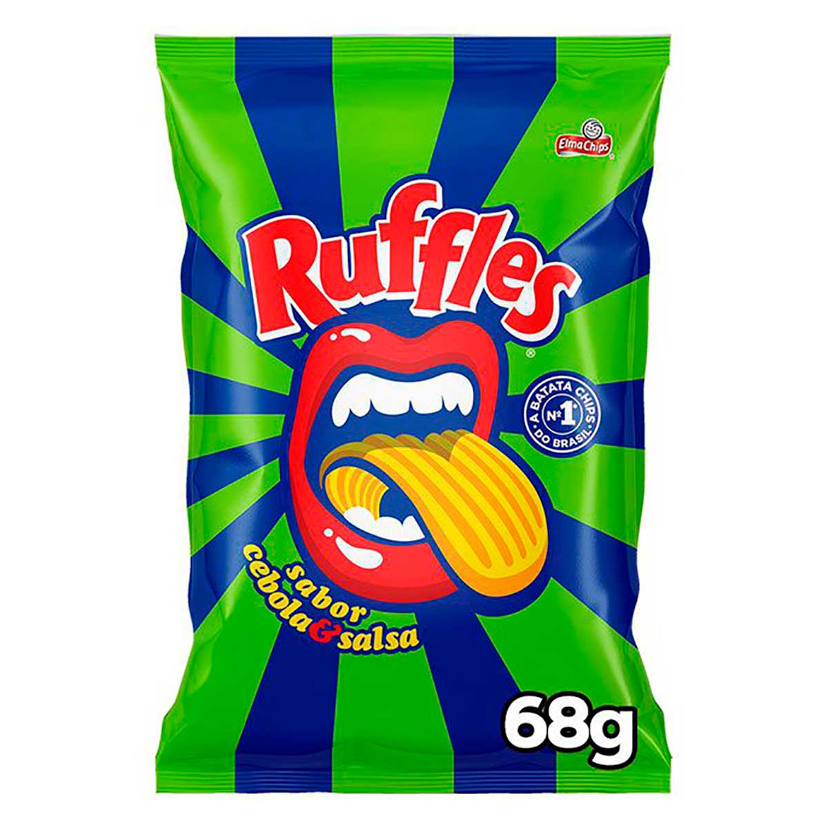Batata Frita Ondulada Cebola E Salsa Elma Chips Ruffles 68G