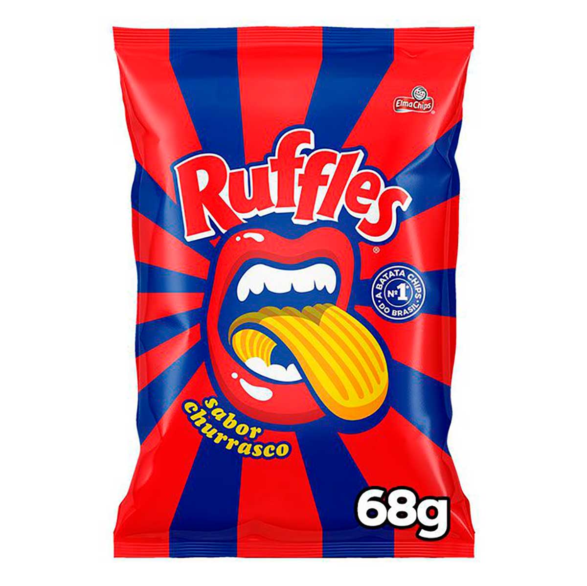 Batata Frita Ondulada Churrasco Elma Chips Ruffles 68G