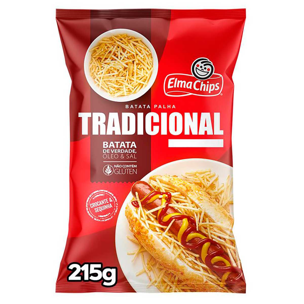 Batata Palha Tradicional Elma Chips 215G